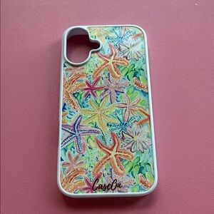 Starfish Pattern iPhone 16 Plus Case - Multicolor